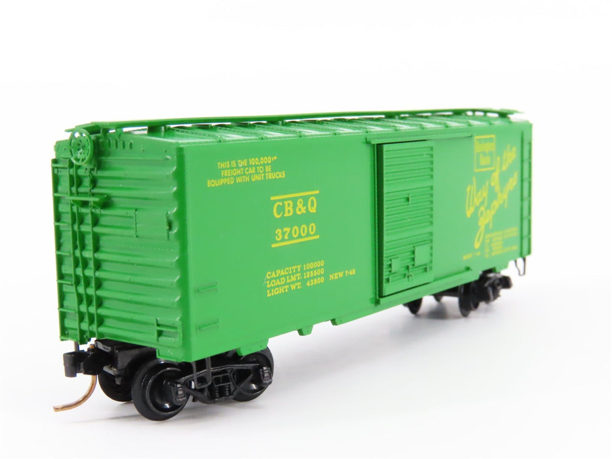 N Scale Kadee Micro-Trains MTL 20131 CB&amp;Q Way Of The Zephyrs 40&#39; Boxcar #37000