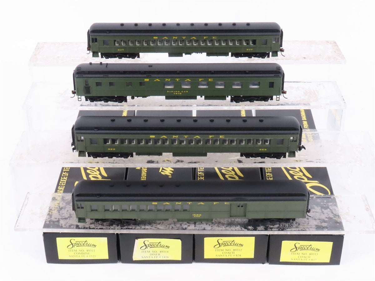 HO Bachmann Spectrum Heavyweight Coach, Combine, Diner, Obs Passenger 4-Car Set