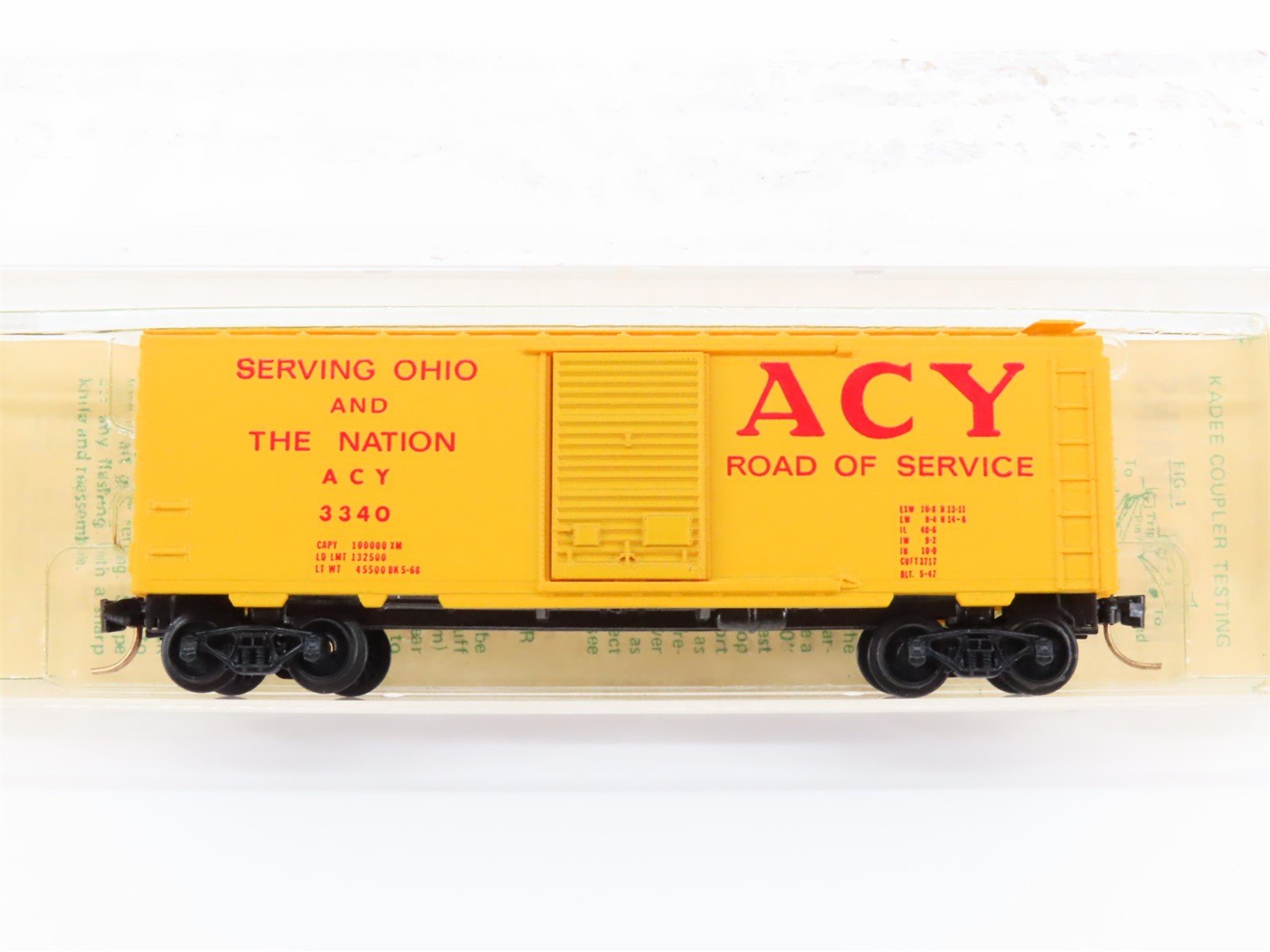 N Scale Kadee Micro-Trains MTL 20416 ACY Railroad Box Car #3340 - Blue Label