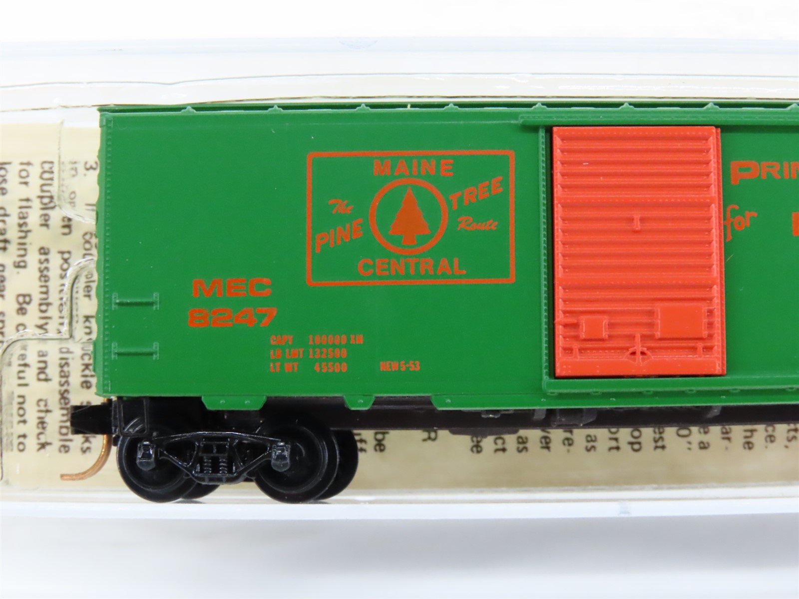 N Scale Kadee Micro-Trains MTL 20220 MEC Maine Central Pine Tree Box Car #8247