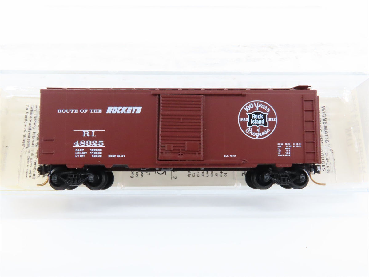 N Scale Kadee Micro-Trains MTL 20700 RI Rock Island Rockets 40&#39; Box Car #48325