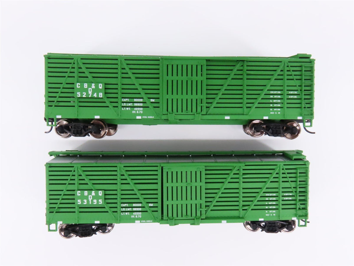 HO Scale Walthers Mainline 910-54501 CBQ Burlington 40&#39; Wood Stockcar 6-Pack