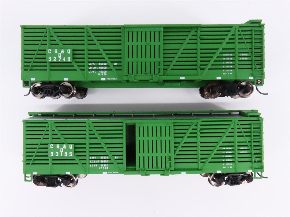 HO Scale Walthers Mainline 910-54501 CBQ Burlington 40&#39; Wood Stockcar 6-Pack