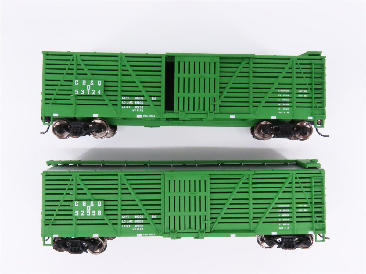 HO Scale Walthers Mainline 910-54501 CBQ Burlington 40&#39; Wood Stockcar 6-Pack