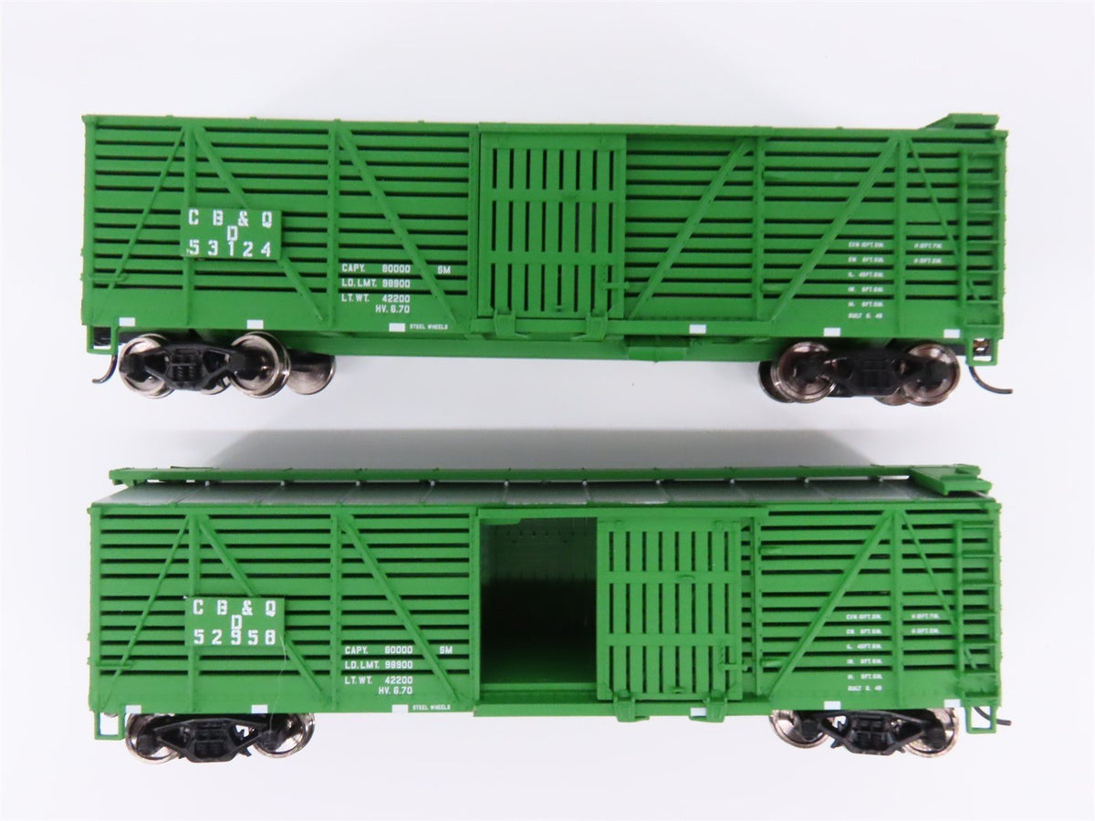 HO Scale Walthers Mainline 910-54501 CBQ Burlington 40&#39; Wood Stockcar 6-Pack