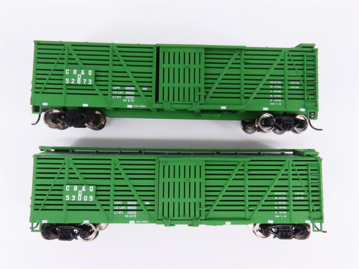 HO Scale Walthers Mainline 910-54501 CBQ Burlington 40&#39; Wood Stockcar 6-Pack