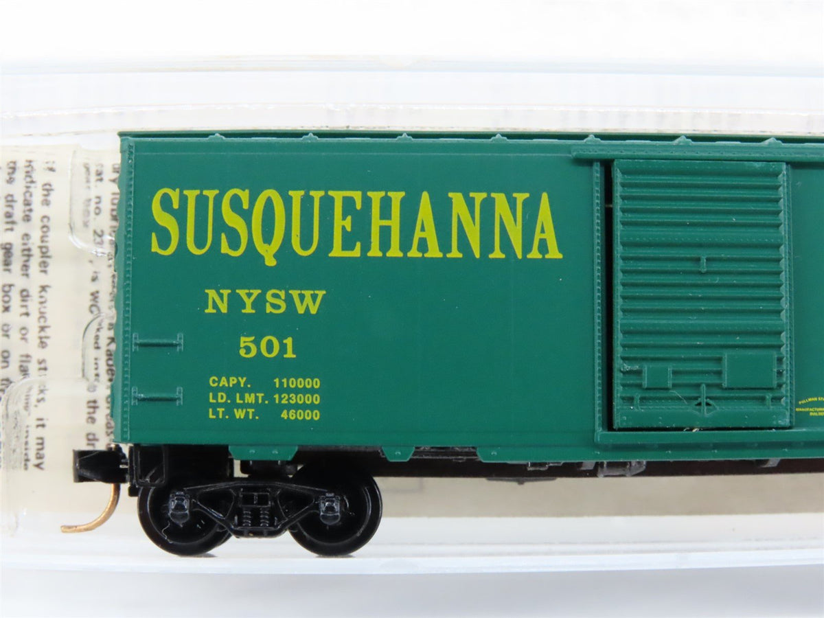 N Scale Kadee Micro-Trains MTL 20300 NYSW Susquehanna &quot;Susie-Q&quot; 40&#39; Box Car #501