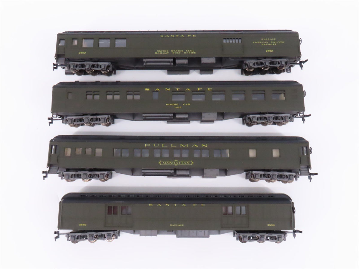 HO Scale Rivarossi 6914 ATSF Santa Fe Baggage, Diner, Combine Passenger 4-Cars