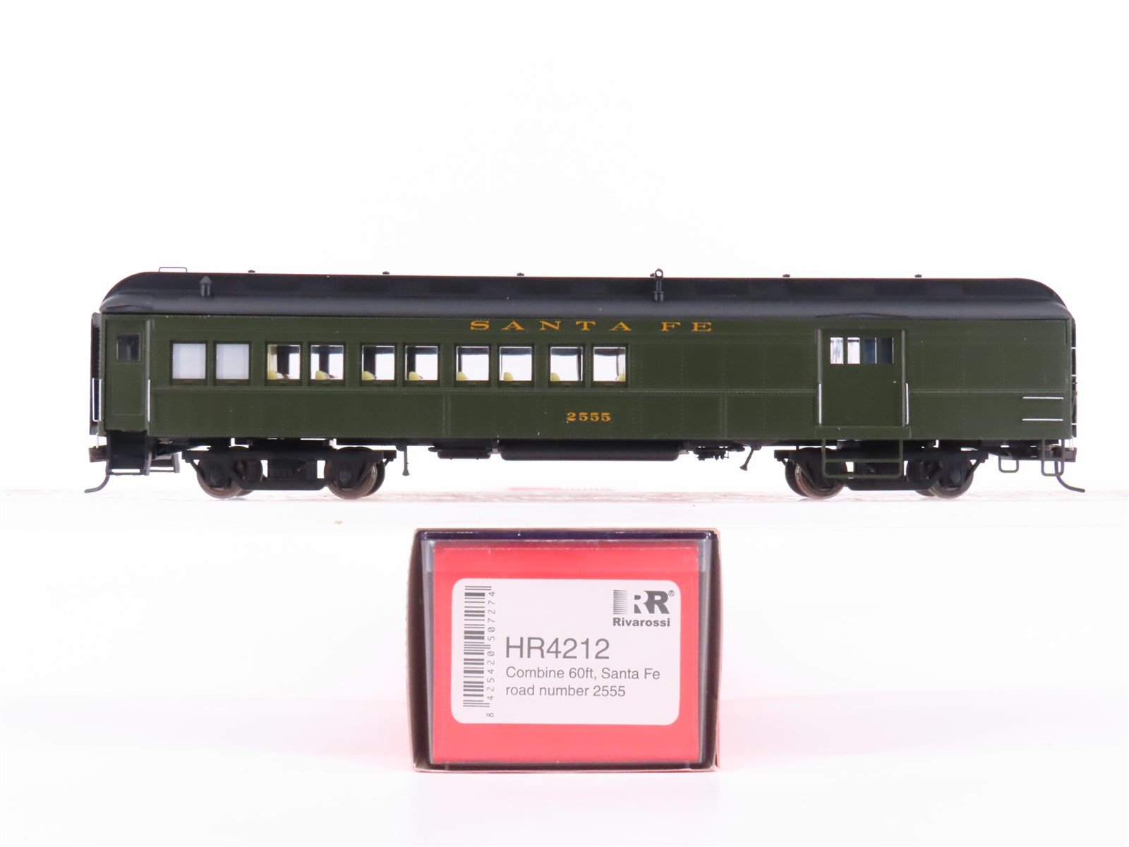 HO Scale Rivarossi HR4212 ATSF Santa Fe 60' Combine Passenger Car #2555