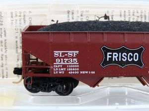 N Scale Kadee Micro-Trains MTL 55180 SL-SF Frisco 2-Bay Open Hopper #91735