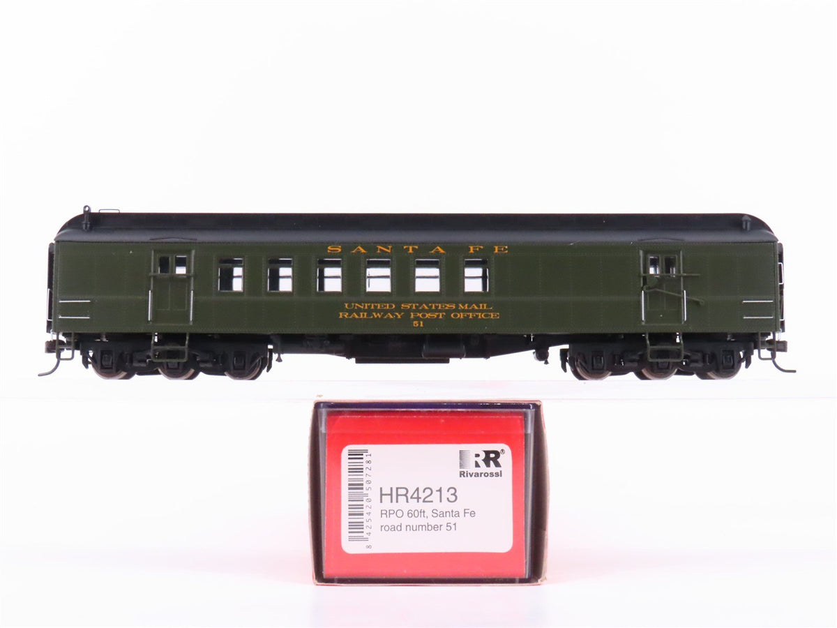 HO Scale Rivarossi HR4213 ATSF Santa Fe 60&#39; RPO Passenger Car #51