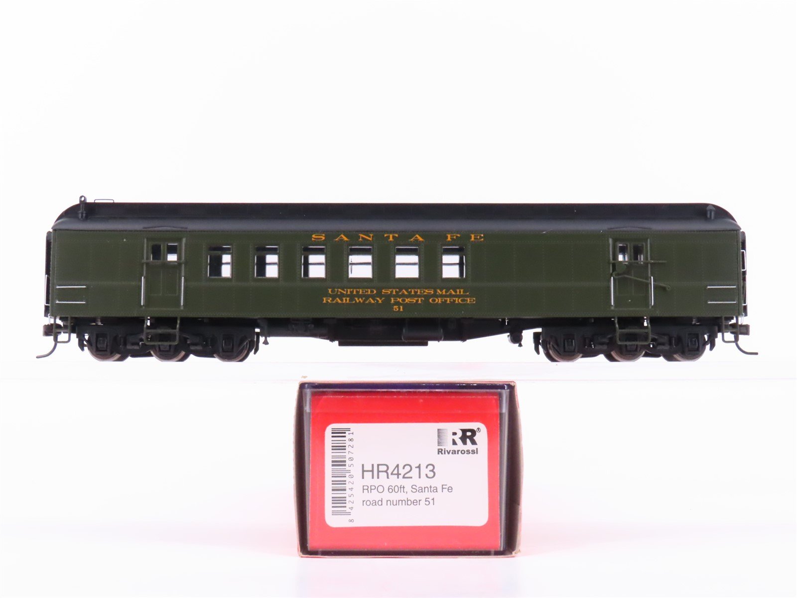 HO Scale Rivarossi HR4213 ATSF Santa Fe 60' RPO Passenger Car #51