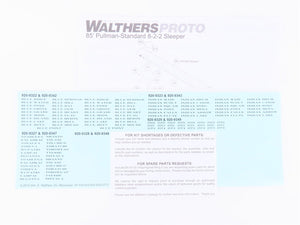 HO Walthers Proto 920-9347 ATSF Santa Fe 85' P-S 8-2-2 Sleeper Passenger Car