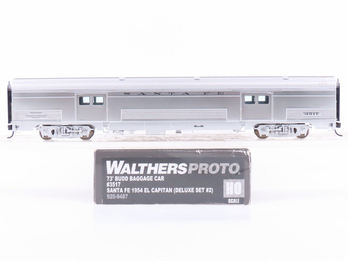 HO Walthers Proto 920-9487 ATSF Santa Fe 73&#39; Budd Baggage Passenger Car #3517