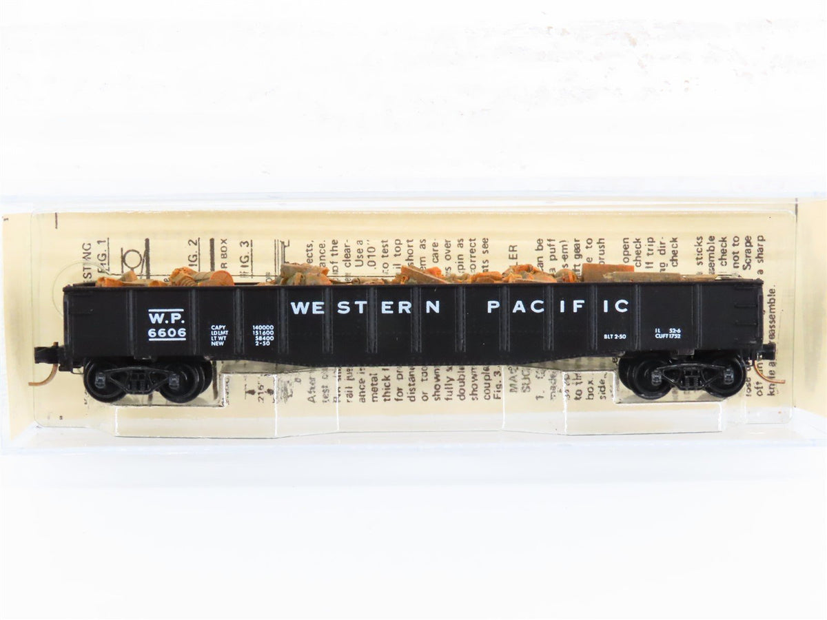 N Scale Kadee Micro-Trains MTL 46050 WP Western Pacific Gondola #6606 w/ Load