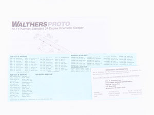 HO Walthers Proto 920-9323 ATSF Santa Fe 85' P-S Dplx Roomette Passenger Car