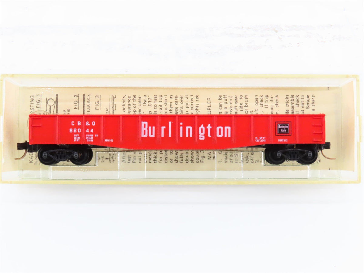 N Scale Kadee Micro-Trains MTL 46030 CB&amp;Q Burlington Route 50&#39; Gondola #82044