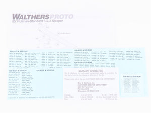 HO Walthers Proto 920-9327 ATSF Santa Fe 85' P-S 8-2-2 Sleeper Passenger Car