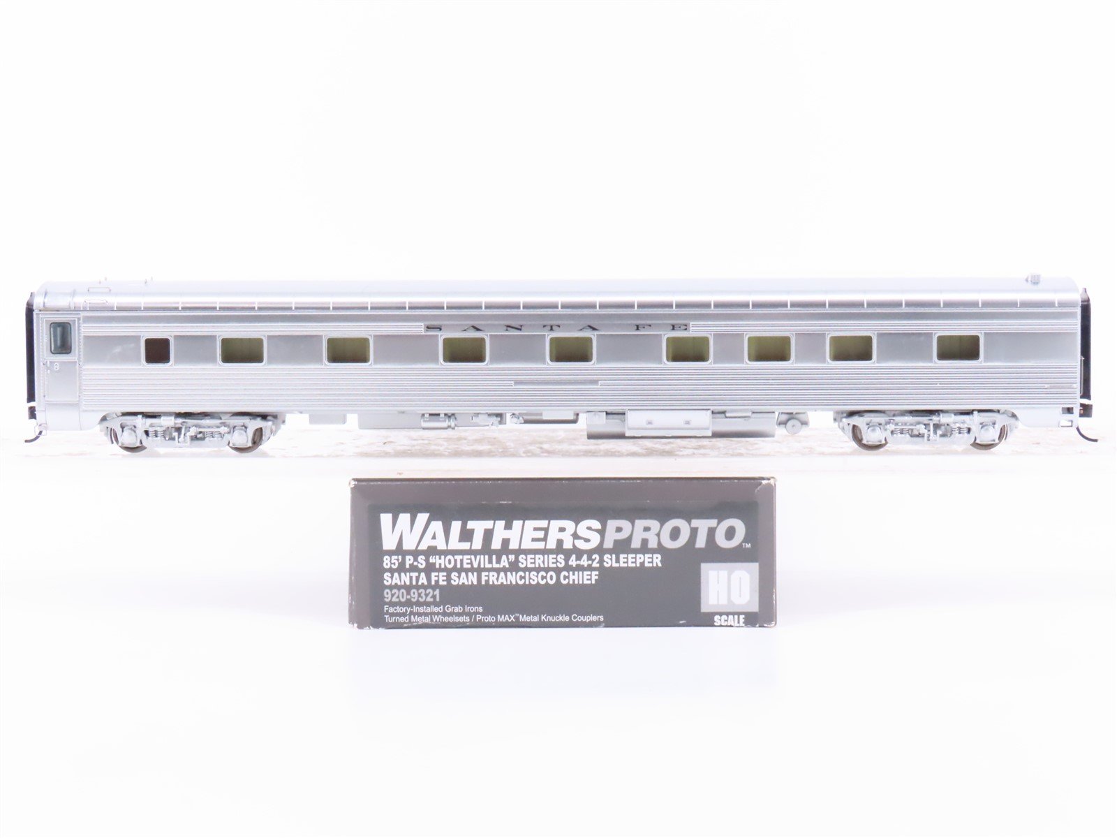 HO Walthers Proto 920-9321 ATSF Santa Fe 85' P-S 4-4-2 Sleeper Passenger Car