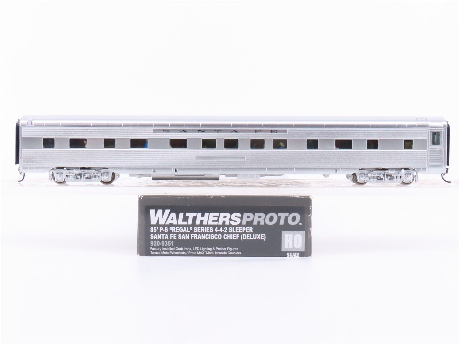 HO Walthers Proto 920-9351 ATSF Santa Fe 85' P-S 4-4-2 Sleeper Passenger Car