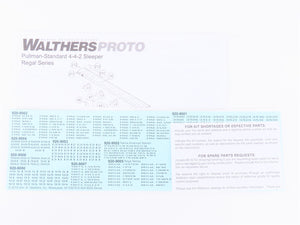 HO Walthers Proto 920-9351 ATSF Santa Fe 85' P-S 4-4-2 Sleeper Passenger Car