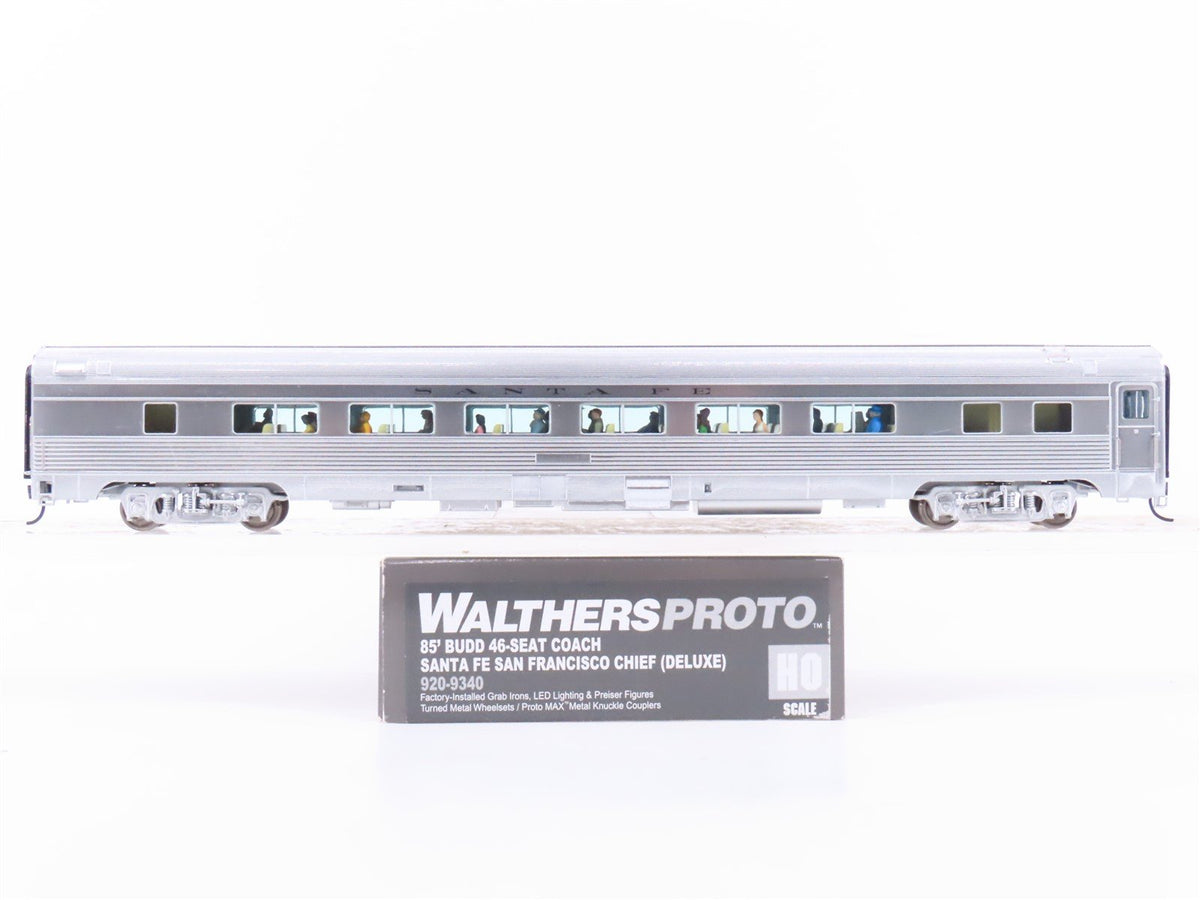 HO Walthers Proto 920-9340 ATSF Santa Fe 85&#39; Budd 46-Seat Passenger Car