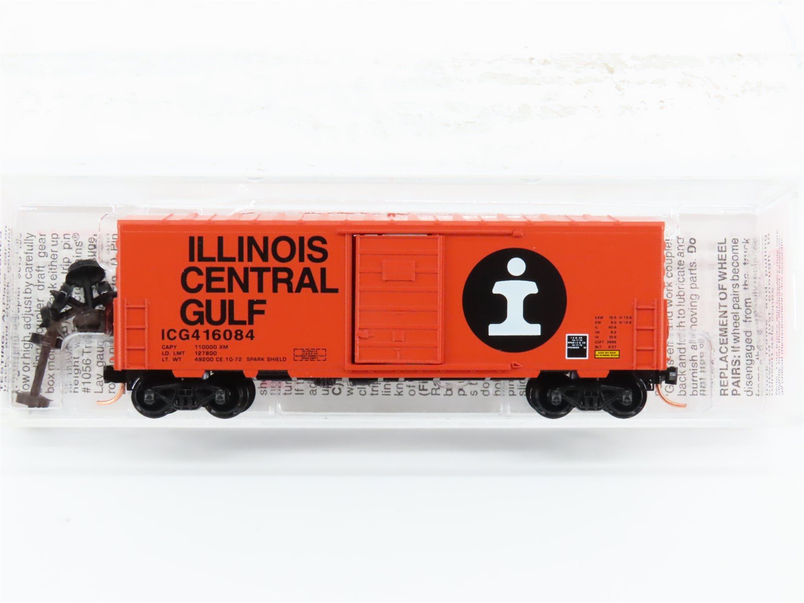 N Scale Micro-Trains MTL 24070 ICG Illinois Central Gulf 40' Box Car #416084