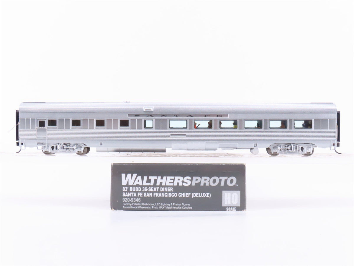 HO Walthers Proto 920-9346 ATSF Santa Fe 85&#39; Budd 36-Seat Diner Passenger Car