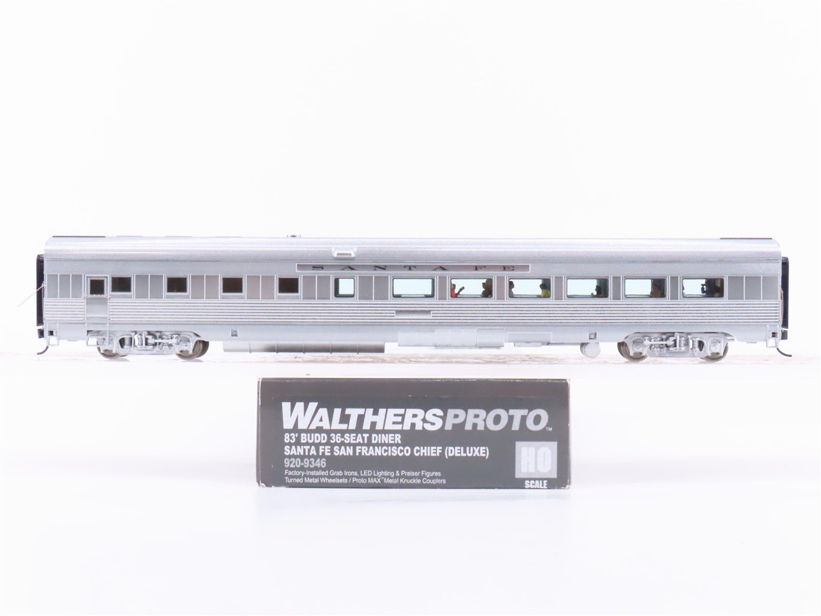 HO Walthers Proto 920-9346 ATSF Santa Fe 85' Budd 36-Seat Diner Passenger Car