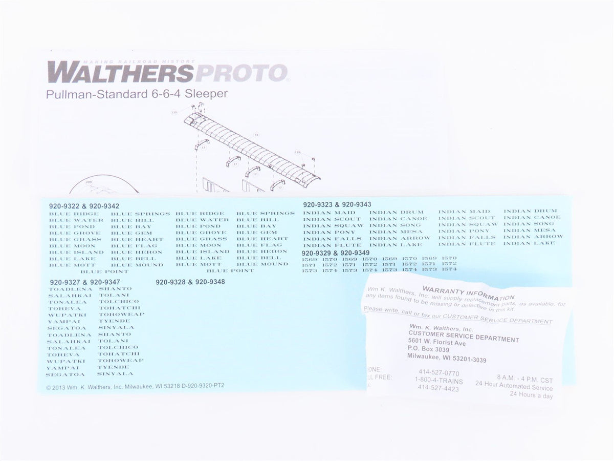 HO Walthers Proto 920-9328 ATSF Santa Fe 85&#39; P-S 6-6-4 Sleeper Passenger Car