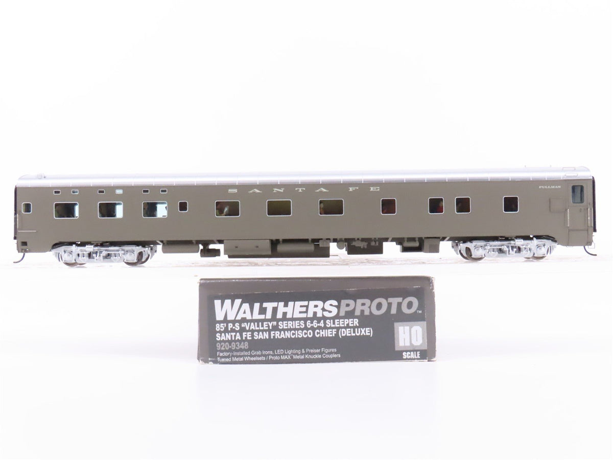 HO Walthers Proto 920-9348 ATSF Santa Fe 85&#39; Budd 6-6-4 Sleeper Passenger Car