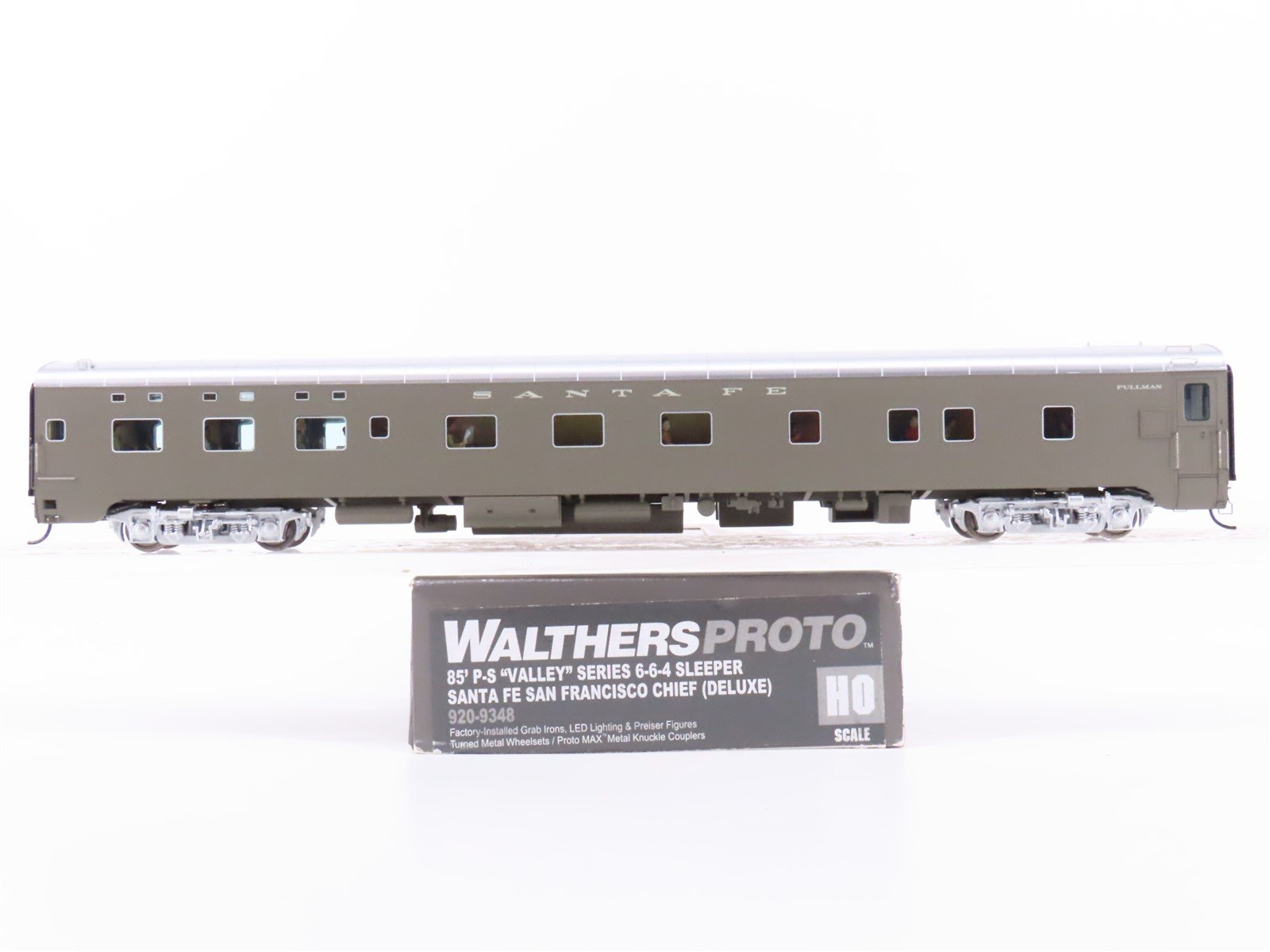 HO Walthers Proto 920-9348 ATSF Santa Fe 85' Budd 6-6-4 Sleeper Passenger Car