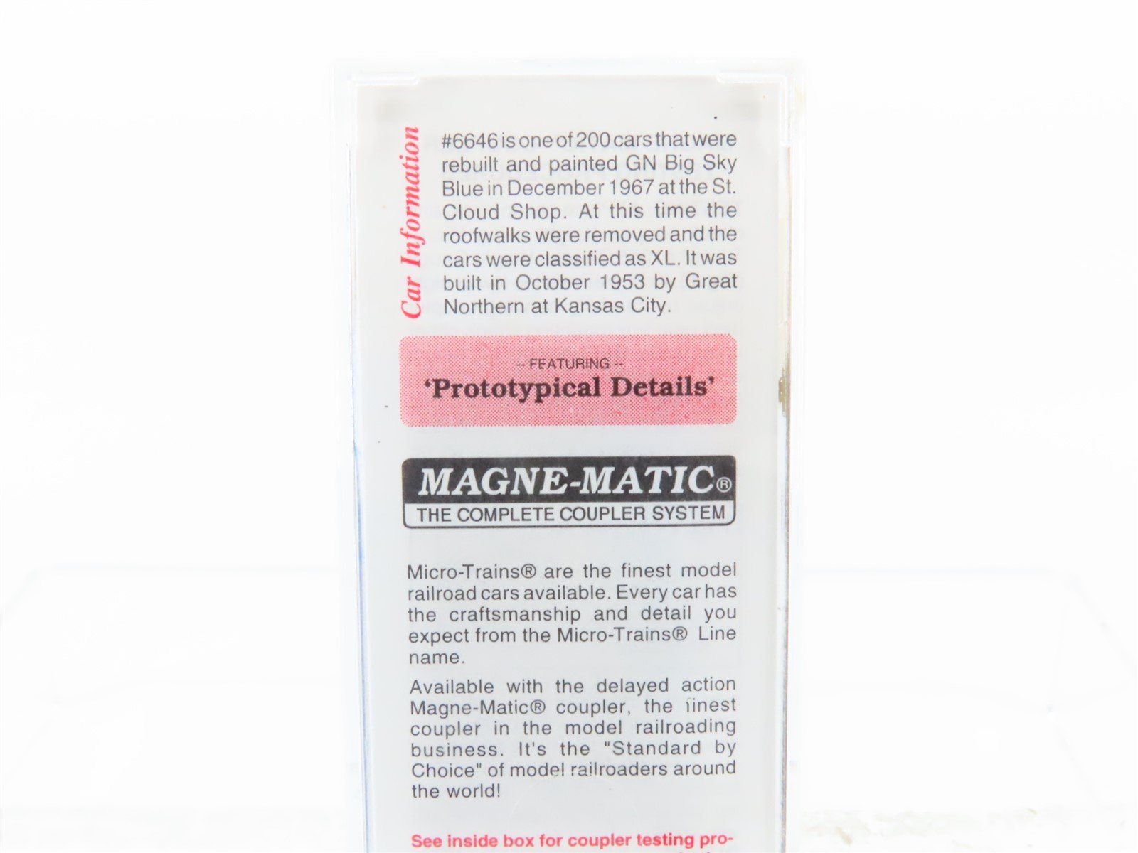 N Scale Micro-Trains MTL 74030 GN Great Northern Big Sky Blue 40' Box Car #6646