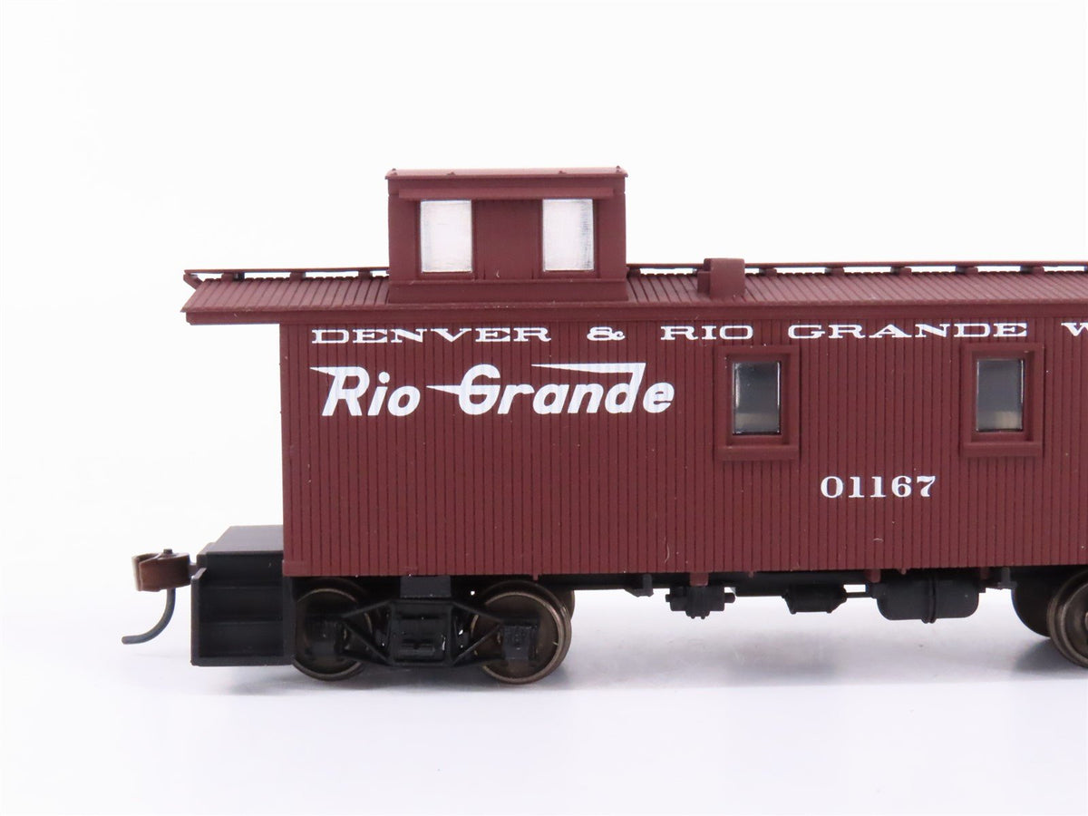 HO Scale Walthers 932-7508 DRGW Rio Grande 30&#39; Wood Caboose #01167