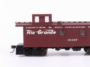 HO Scale Walthers 932-7508 DRGW Rio Grande 30' Wood Caboose #01167