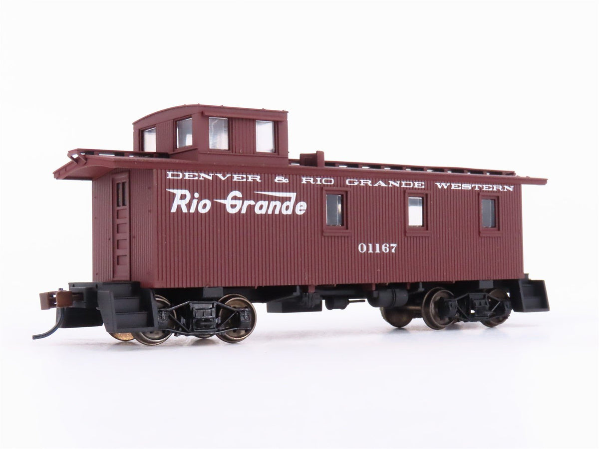 HO Scale Walthers 932-7508 DRGW Rio Grande 30&#39; Wood Caboose #01167