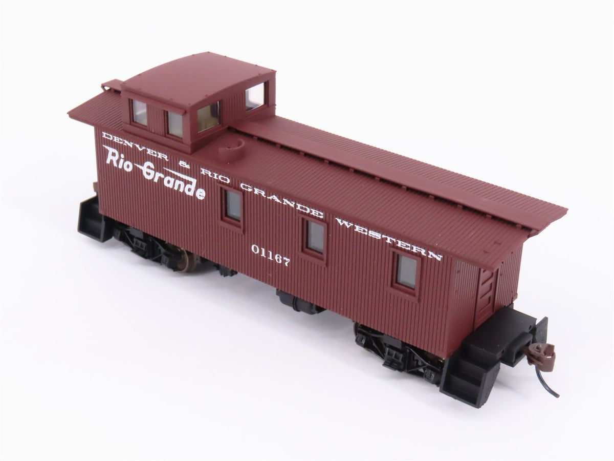 HO Scale Walthers 932-7508 DRGW Rio Grande 30&#39; Wood Caboose #01167