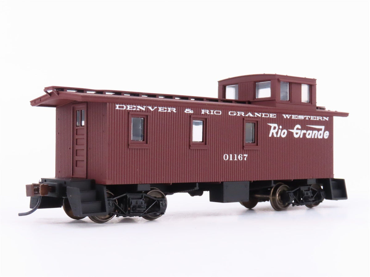 HO Scale Walthers 932-7508 DRGW Rio Grande 30&#39; Wood Caboose #01167