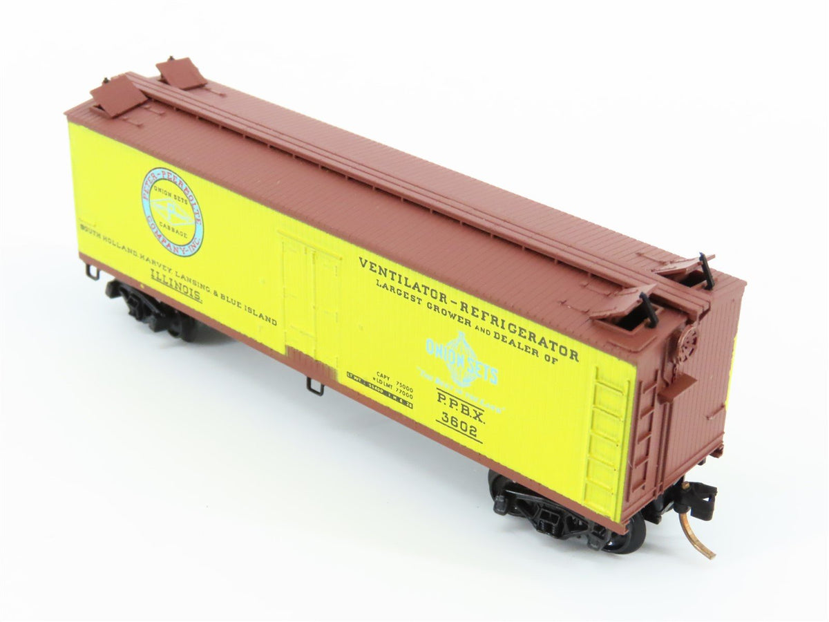 N Scale Kadee Micro-Trains MTL 47040 PPBX Peerbolte Onion Sets 40&#39; Reefer #3602