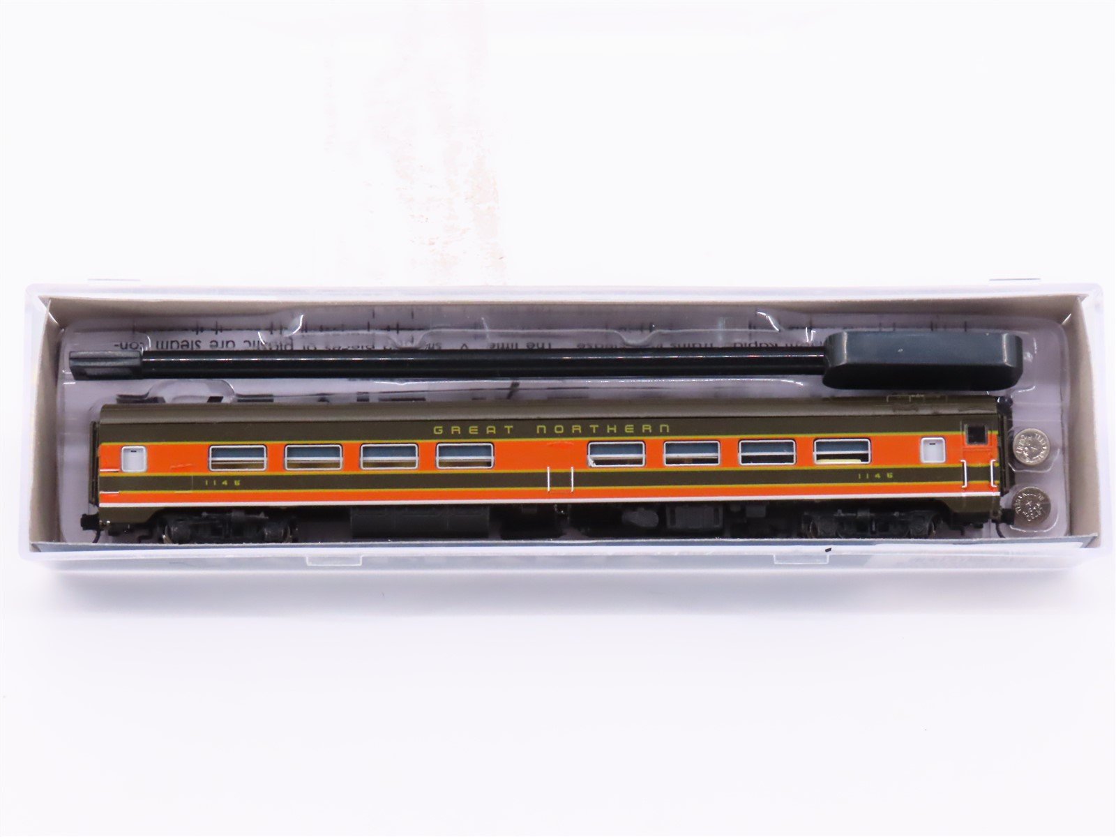 N Scale Rapido 503030 GN Great Northern Cafe-Bar-Lounge Passenger Car #1145