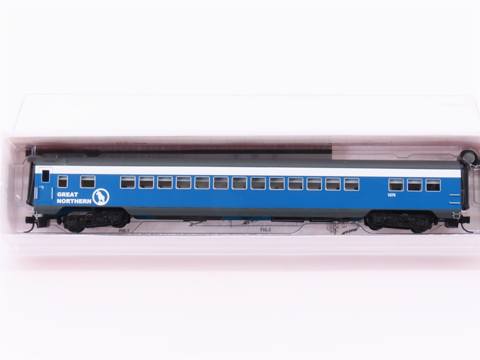 N Scale Centralia Car Shops CCS6615-01 GN Big Blue Sky Coach Passenger Car #1076