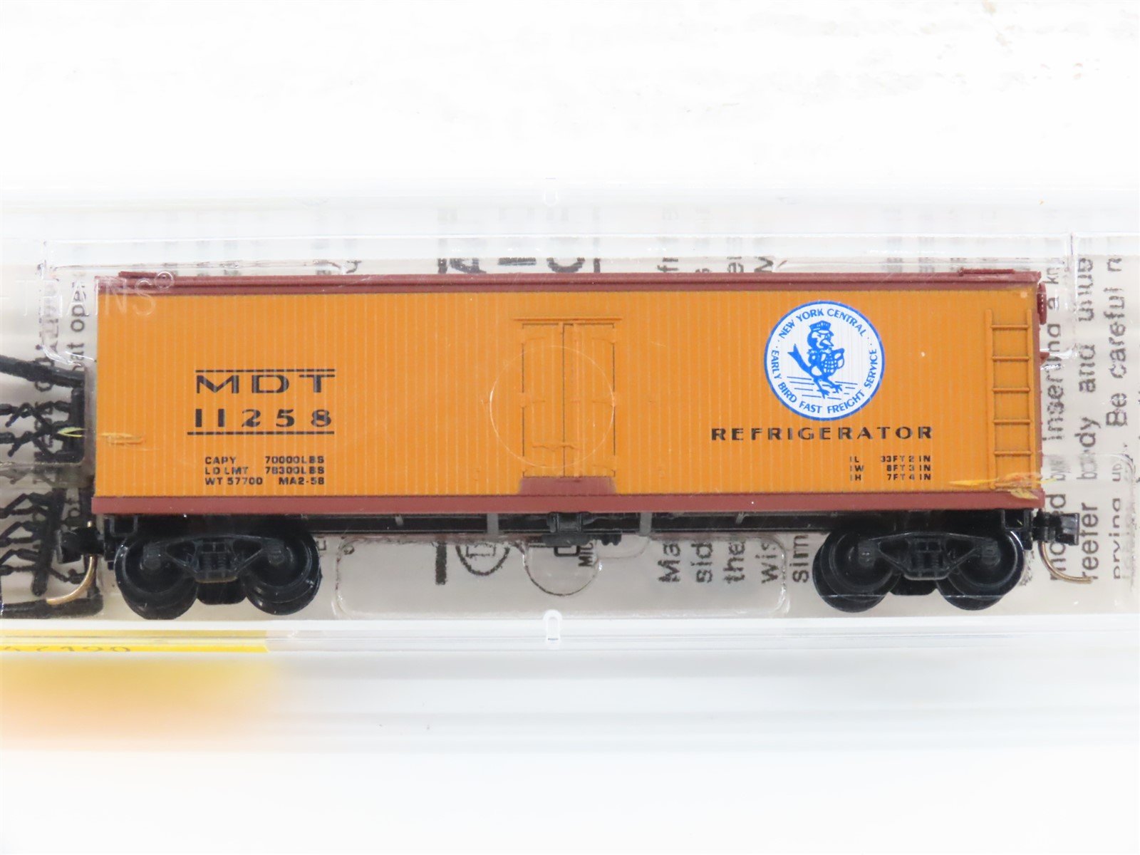 N Scale Micro-Trains MTL 47190 MDT NYC Early Bird 40' Wood Reefer #11258