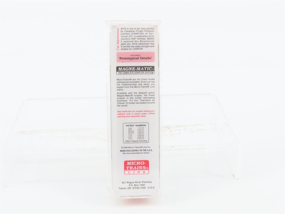 N Scale Micro-Trains MTL 75050 USLX CANFOR 1776-1976 50&#39; Box Car #476