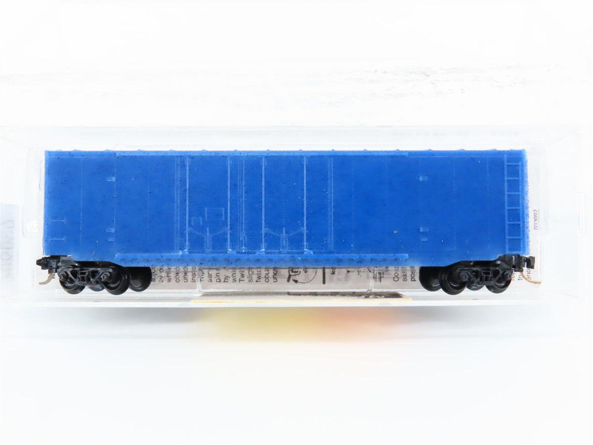 N Scale Micro-Trains MTL Undecorated Blue 50&#39; Double Plug Door Box Car