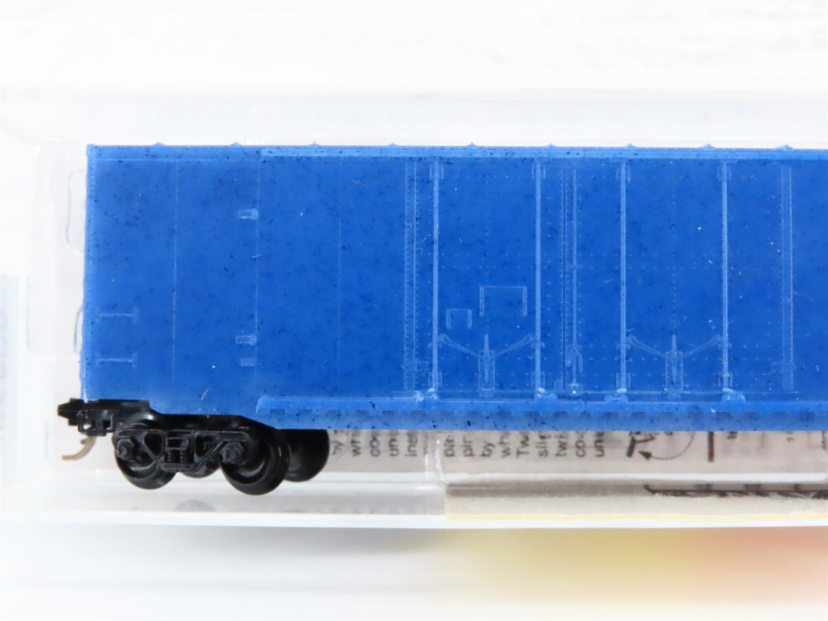 N Scale Micro-Trains MTL Undecorated Blue 50&#39; Double Plug Door Box Car