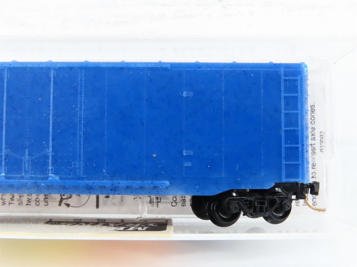 N Scale Micro-Trains MTL Undecorated Blue 50&#39; Double Plug Door Box Car