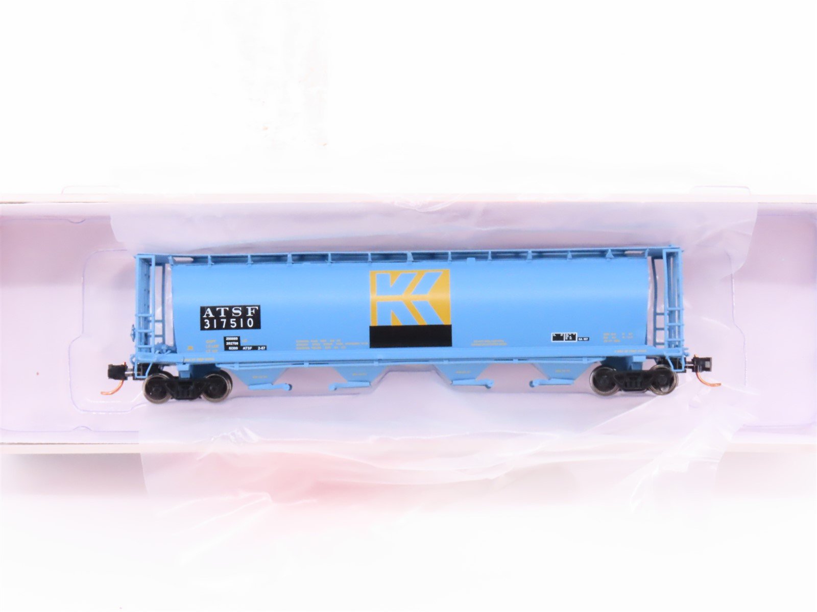 N Scale Intermountain 65137-01 ATSF Santa Fe Cylindrical Hopper Car #317510