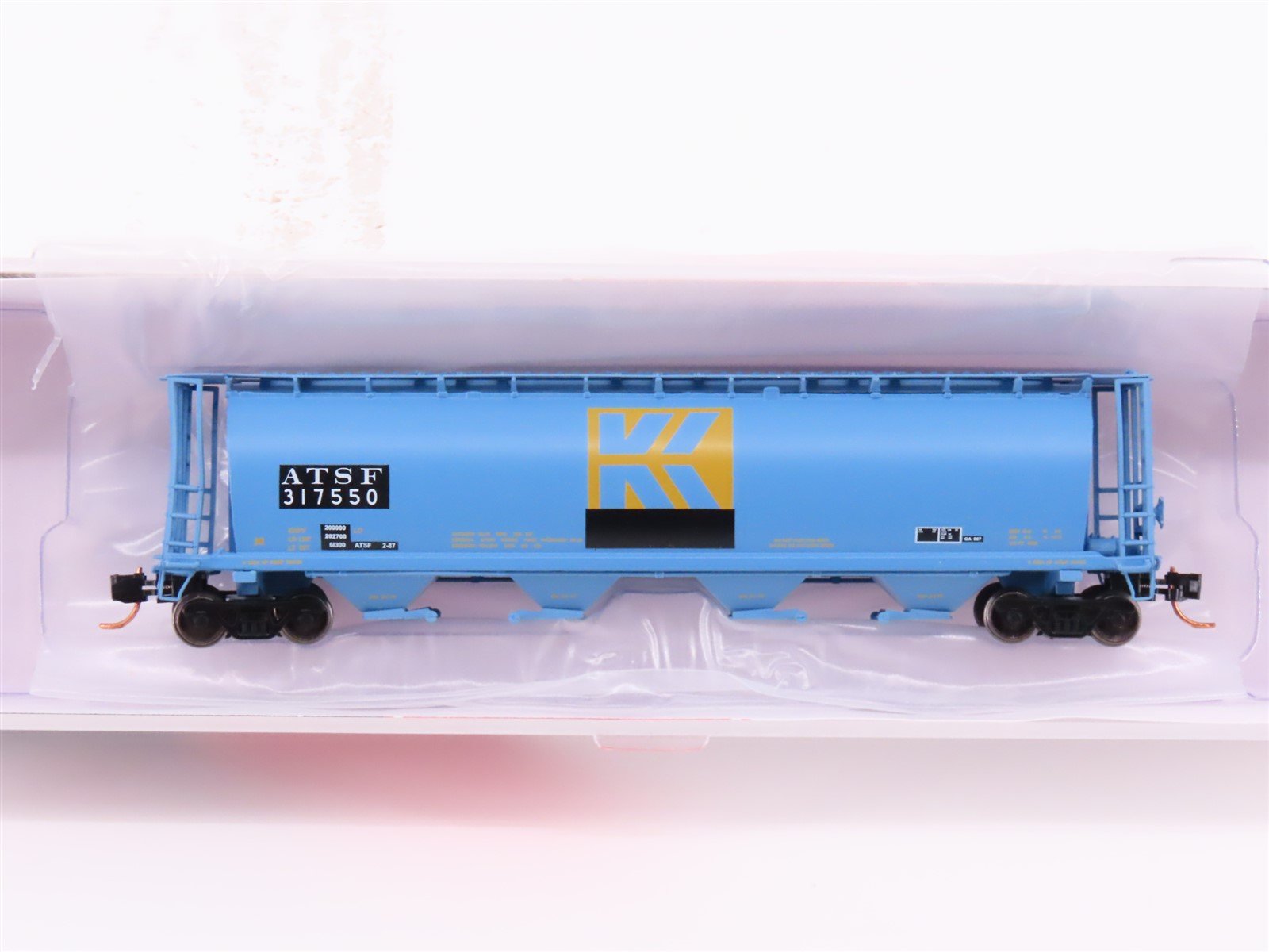 N Scale Intermountain 65137-02 ATSF Santa Fe Cylindrical Hopper Car #317550