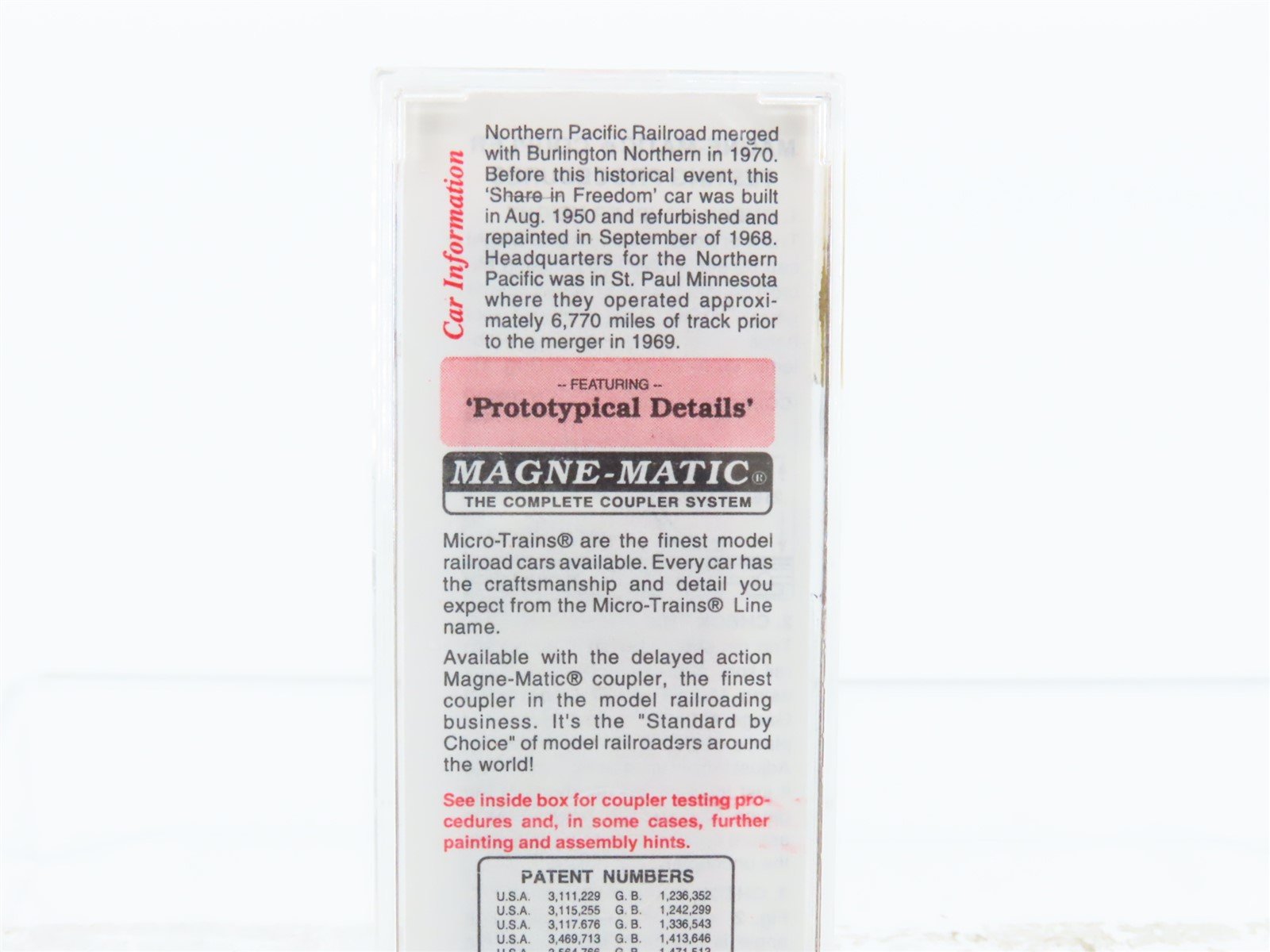 N Micro-Trains MTL 77010 NP Northern Pacific Share in Freedom 50' Box Car #31555