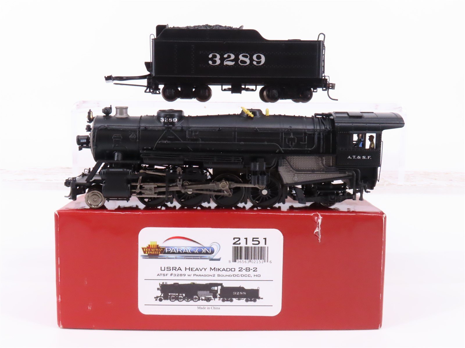 HO Broadway Limited BLI 2151 ATSF USRA 2-8-2 Heavy Mikado Steam #3289 - Paragon2